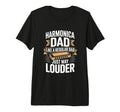 Mens Harmonica Dad Like Regular Dad Just T-Shirt - Minimalist Print Unisex - T-Shirt, Sweatshirt, Hoodie