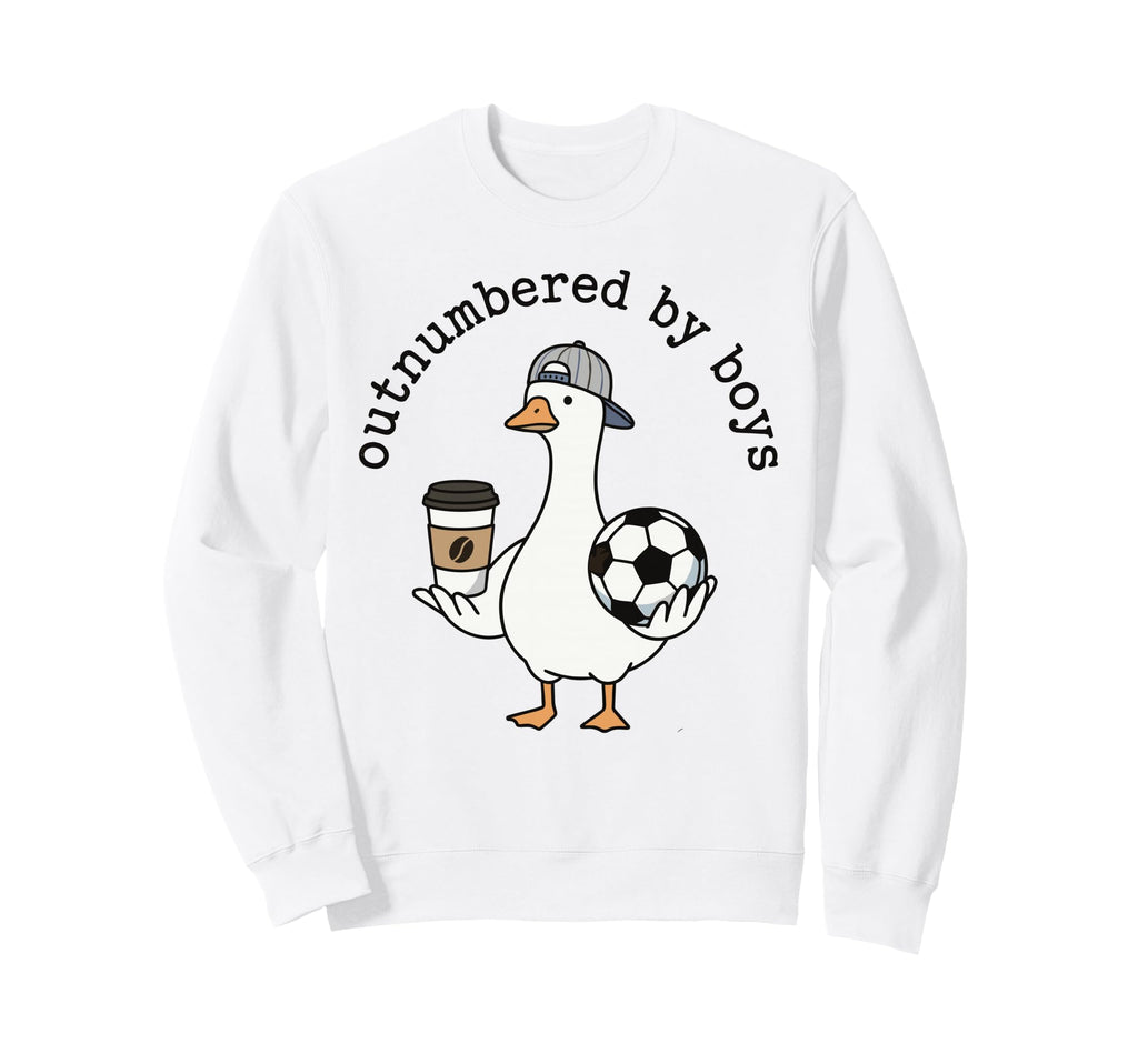 Mom Outnumbered Funny Soccer Sweatshirt - Fun Novelty Design Men Women - T-Shirt, Sweatshirt, Hoodie