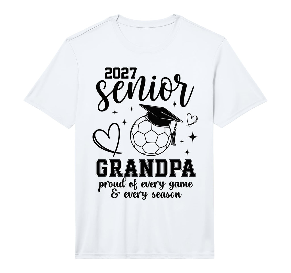 2027 Senior Soccer Grandpa Proud T-Shirt - Casual Everyday Wear Men Women - T-Shirt, Sweatshirt, Hoodie