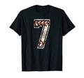 Baseball Jersey Number 7 Distressed T-Shirt - Aesthetic Graphic for Adults - T-Shirt, Sweatshirt, Hoodie