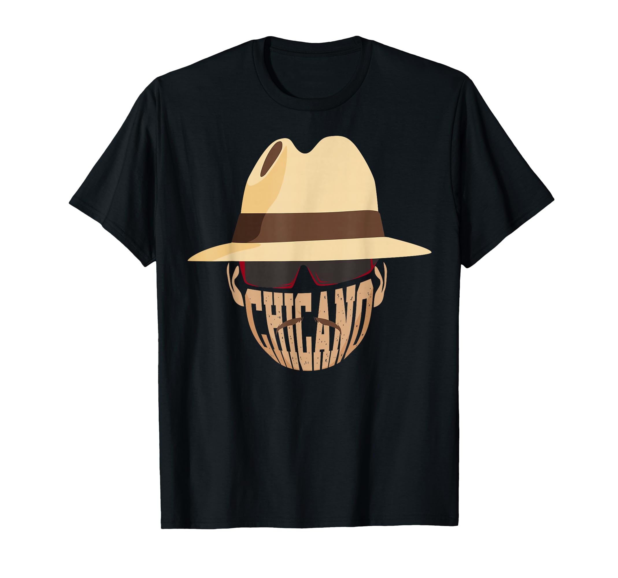 Lowrider Hat Chicano Moustache T-Shirt - Graphic Print Men Women - T-Shirt, Sweatshirt, Hoodie