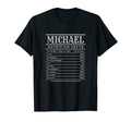 Michael Nutrition Facts Personalized T-Shirt - Minimalist Print Unisex - T-Shirt, Sweatshirt, Hoodie