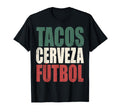 Tacos Cerveza Futbol Mexican T-Shirt - Fun Novelty Design for Adults - T-Shirt, Sweatshirt, Hoodie