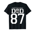 Custom Number 87 Proud Football Dad T-Shirt - Fun Novelty Design Men Women - T-Shirt, Sweatshirt, Hoodie