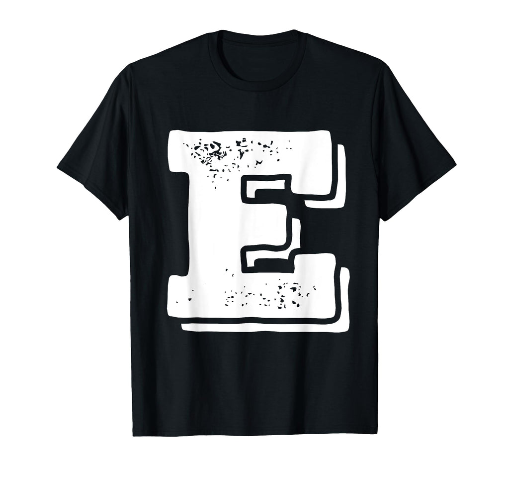 Letter E Capital Alphabet College Varsity T-Shirt - Unique Graphic Unisex - T-Shirt, Sweatshirt, Hoodie