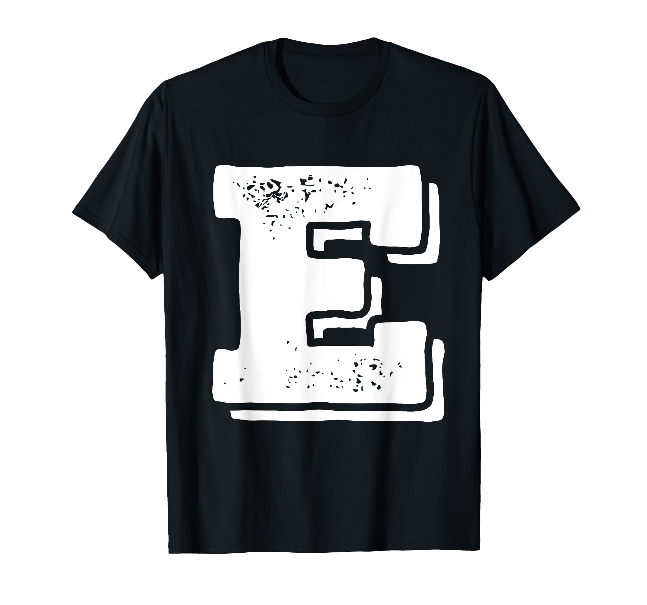 Letter E Capital Alphabet College Varsity T-Shirt - Unique Graphic Unisex - T-Shirt, Sweatshirt, Hoodie