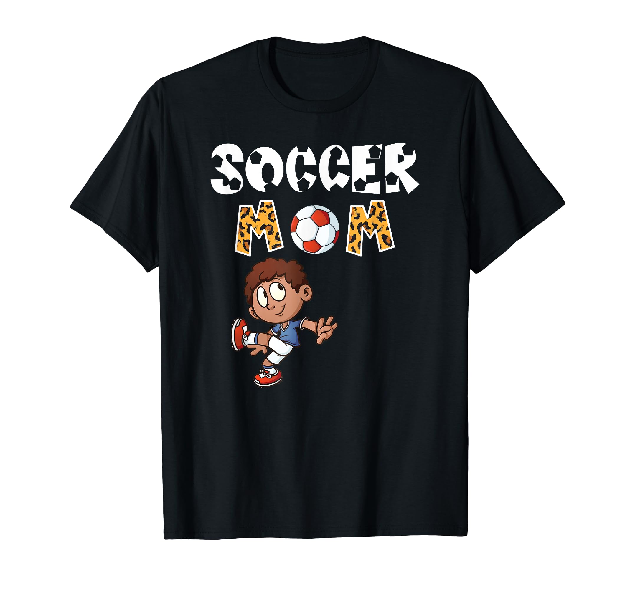 Soccer Mom Leopard Playing Soccer T-Shirt - Custom Art Print Unisex - T-Shirt, Sweatshirt, Hoodie