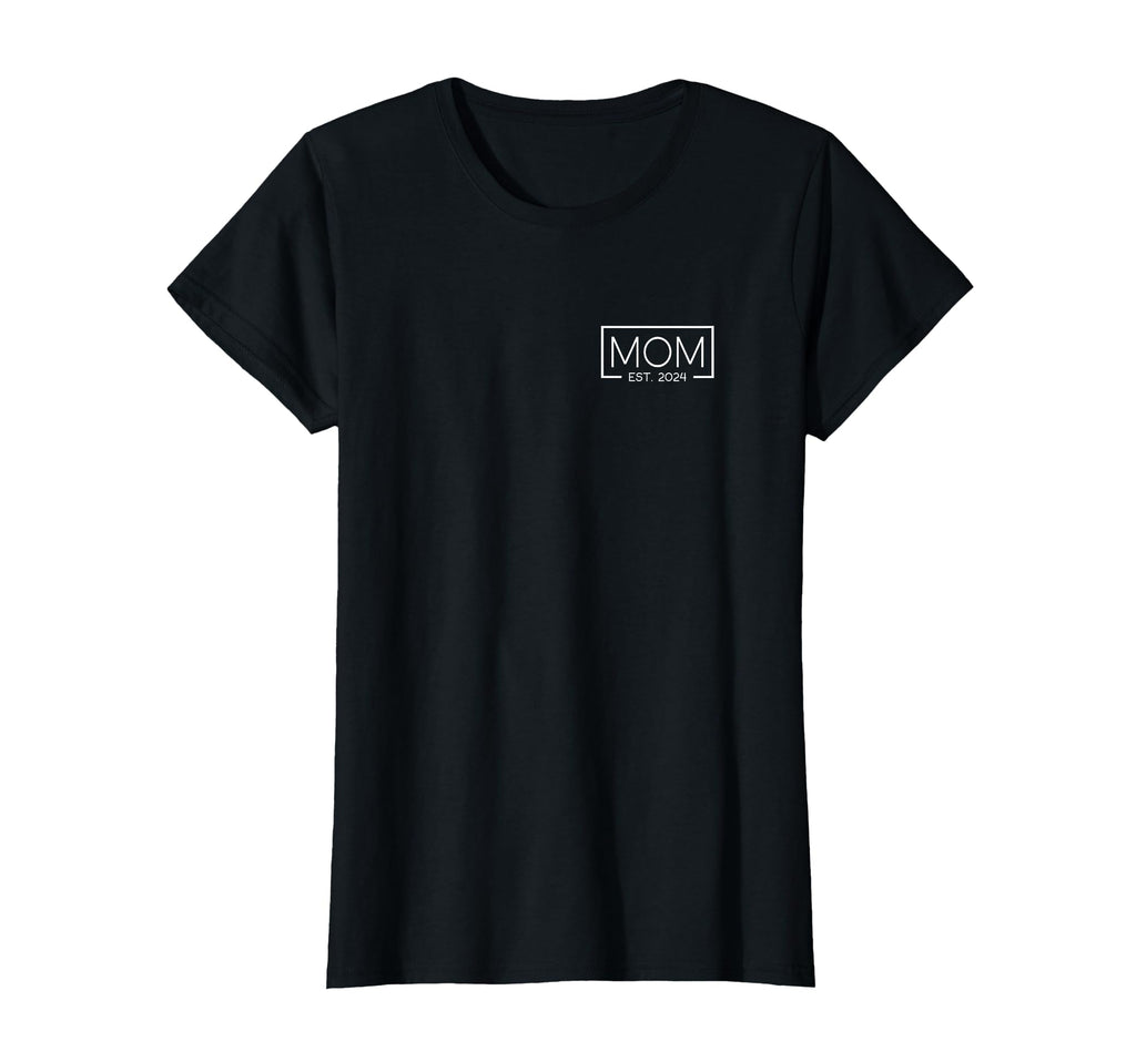 Mom Est 2024 Logo Mother 2024 Mom 2024 T-Shirt - Minimalist Print Men Women - T-Shirt, Sweatshirt, Hoodie