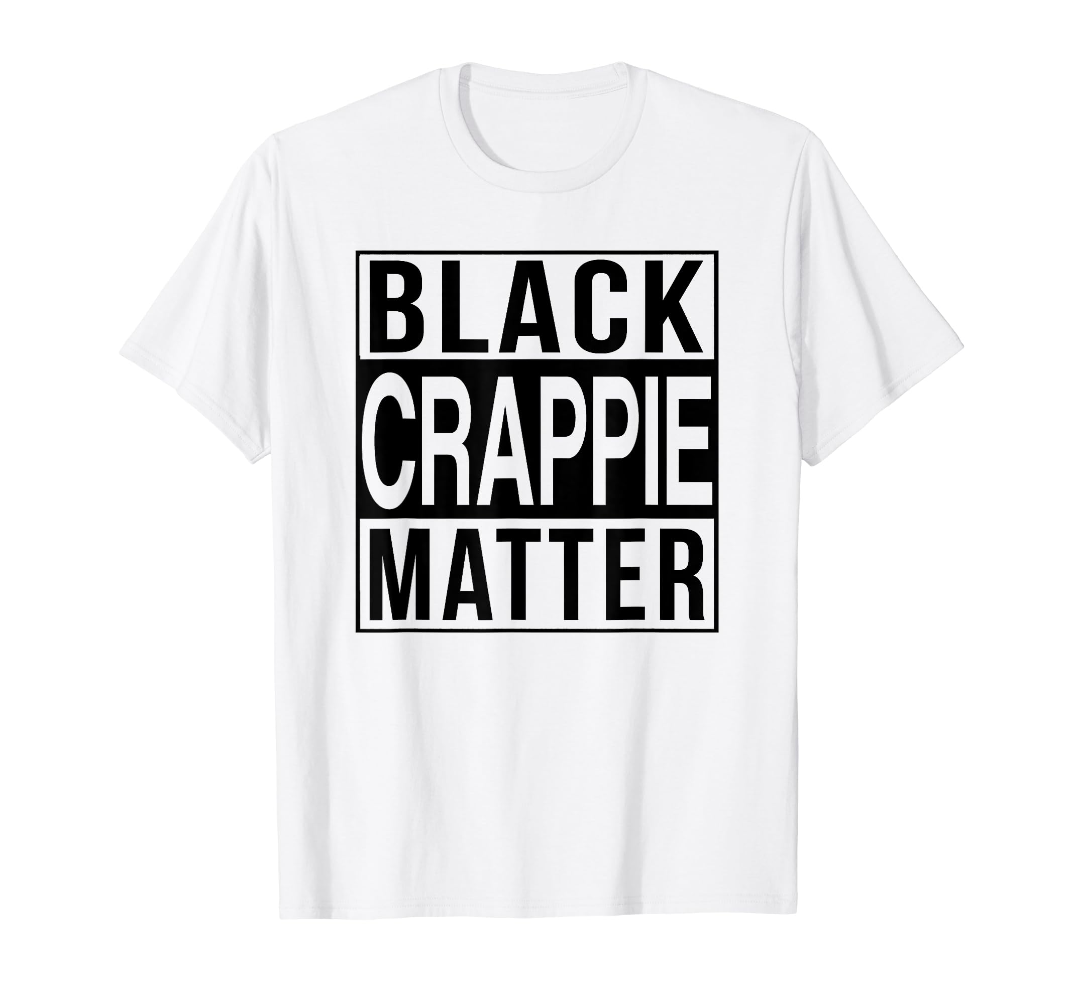 Black Crappie Matter Dad Grandpa T-Shirt - Custom Art Print Men Women - T-Shirt, Sweatshirt, Hoodie