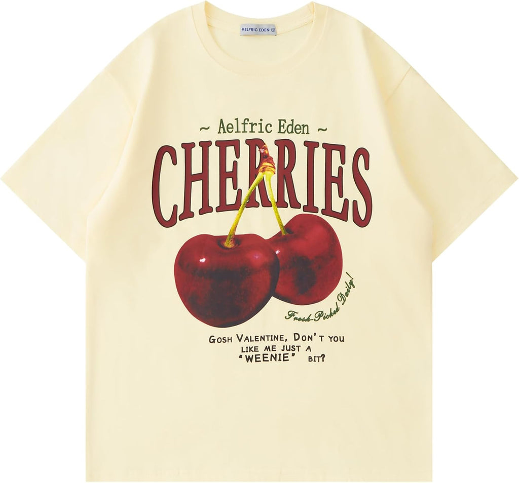 Oversized Graphic Unisex Cherries Print Casual Summer - Adult & Kids T-Shirts, Sweatshirts & Hoodies apparel design preview 1
