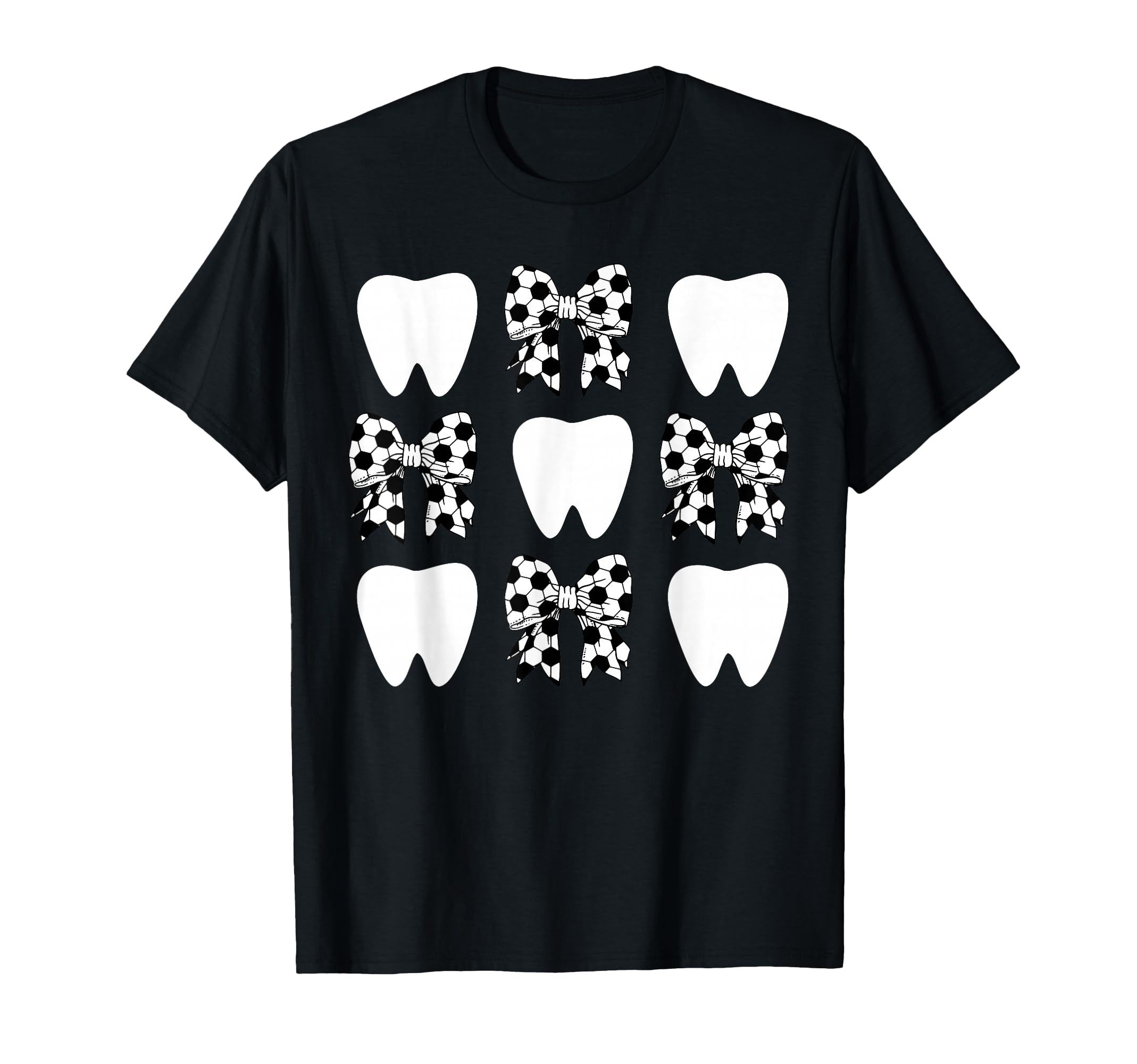 Checkered Coquette Bow Dentist T-Shirt - Fun Novelty Design for Adults - T-Shirt, Sweatshirt, Hoodie