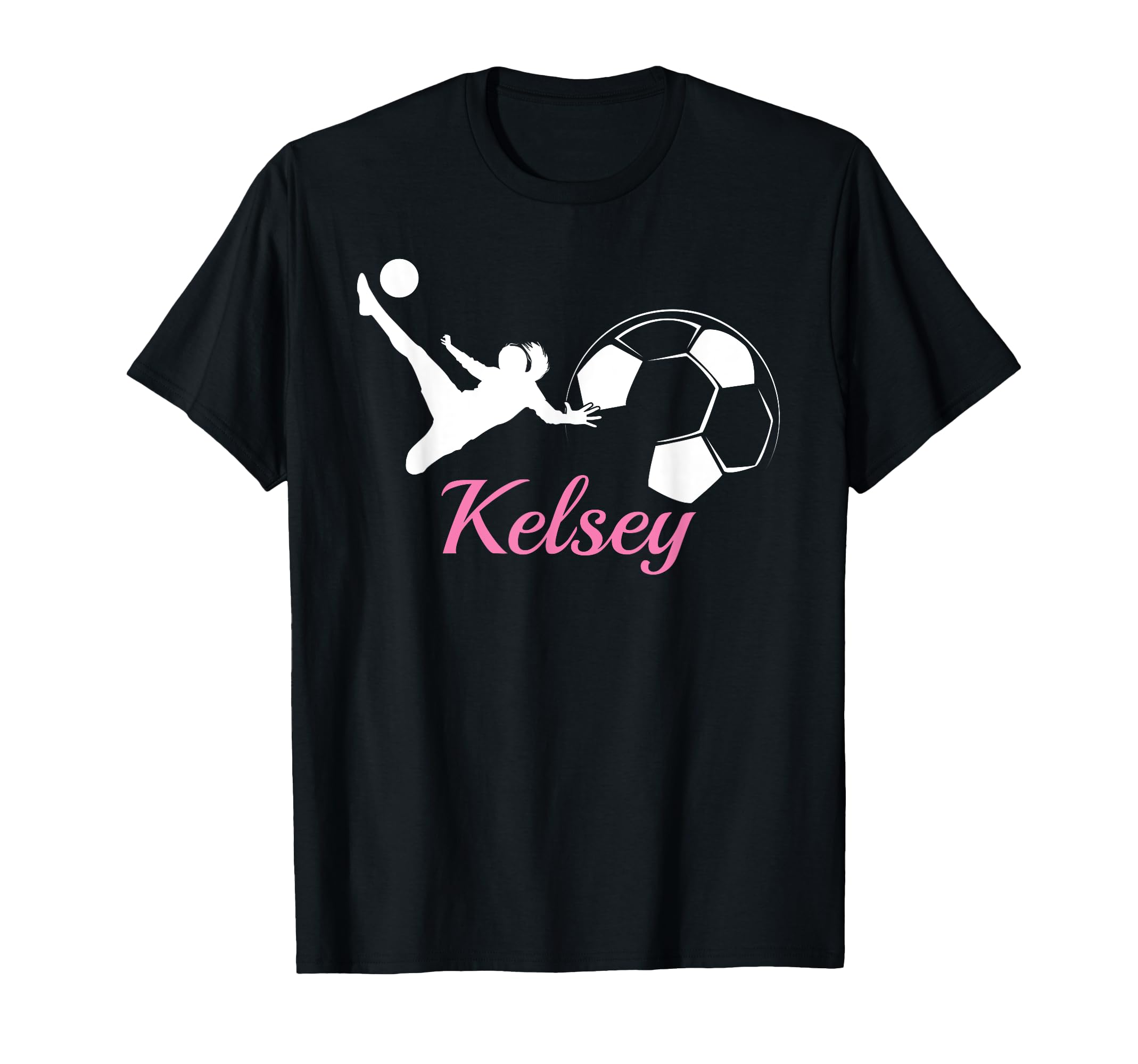 Kelsey Name Gift Personalized Soccer T-Shirt - Minimalist Print for Adults - T-Shirt, Sweatshirt, Hoodie