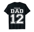 Number 12 Custom Proud Basketball Dad T-Shirt - Unique Graphic Unisex - T-Shirt, Sweatshirt, Hoodie