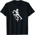 Alien Hockey Player Silhouette Minimalist - Adult & Kids T-Shirts, Sweatshirts & Hoodies apparel design preview 1