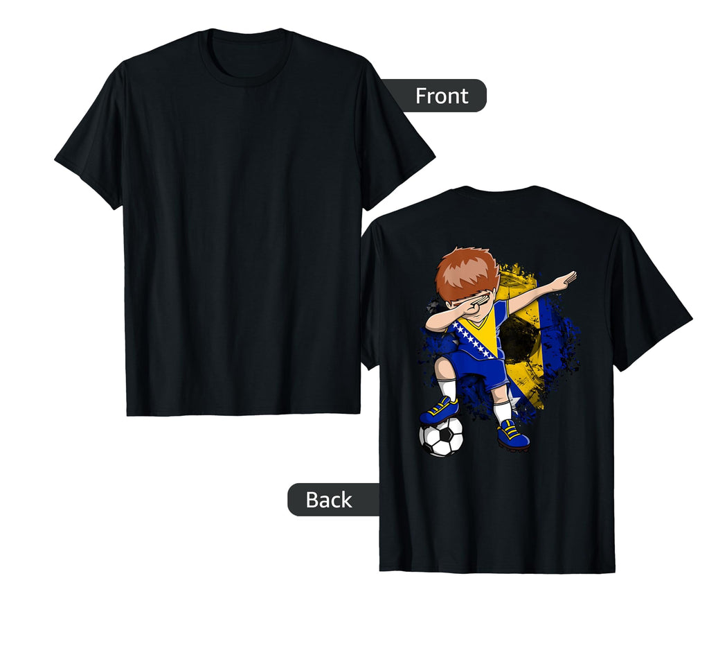 Dabbing Soccer Bosnia Herzegovina Lovers T-Shirt - Unique Graphic Unisex - T-Shirt, Sweatshirt, Hoodie