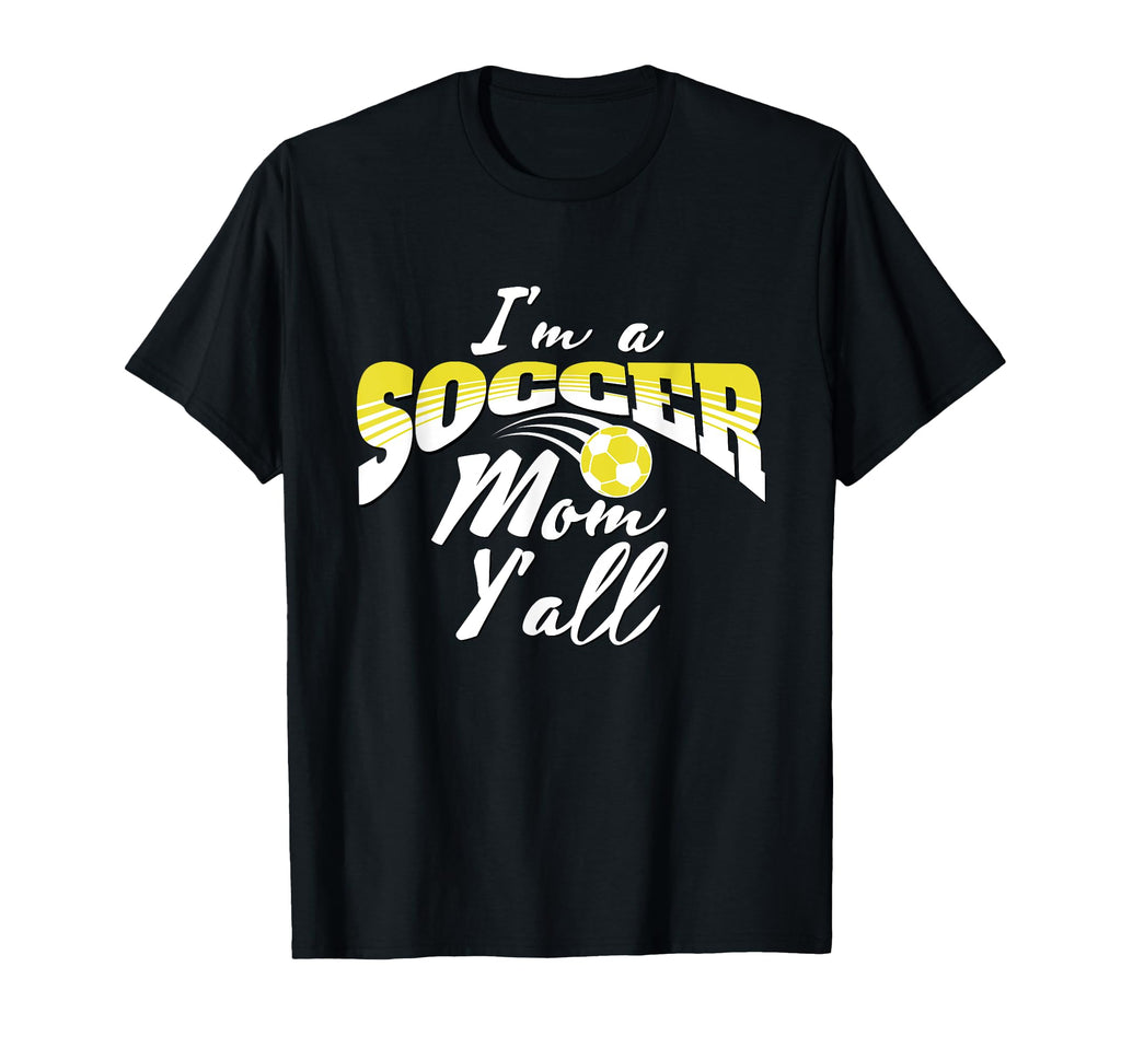 Mom Soccer Lover Soccer Mom Gift Yellow T-Shirt - Aesthetic Graphic Unisex - T-Shirt, Sweatshirt, Hoodie