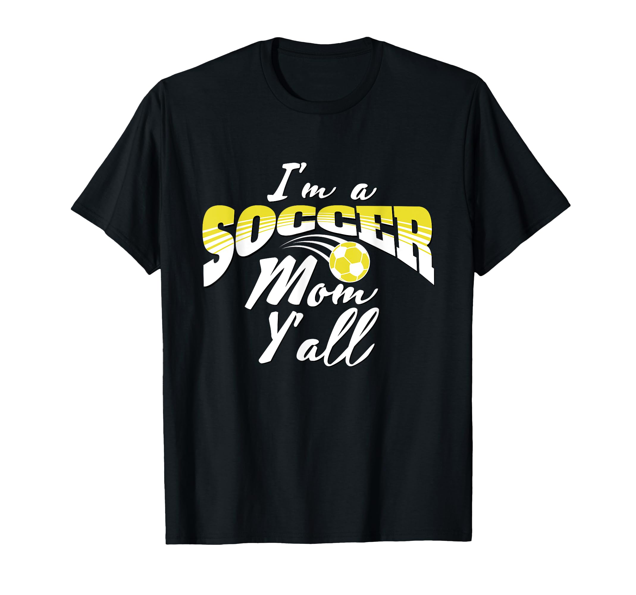 Mom Soccer Lover Soccer Mom Gift Yellow T-Shirt - Aesthetic Graphic Unisex - T-Shirt, Sweatshirt, Hoodie