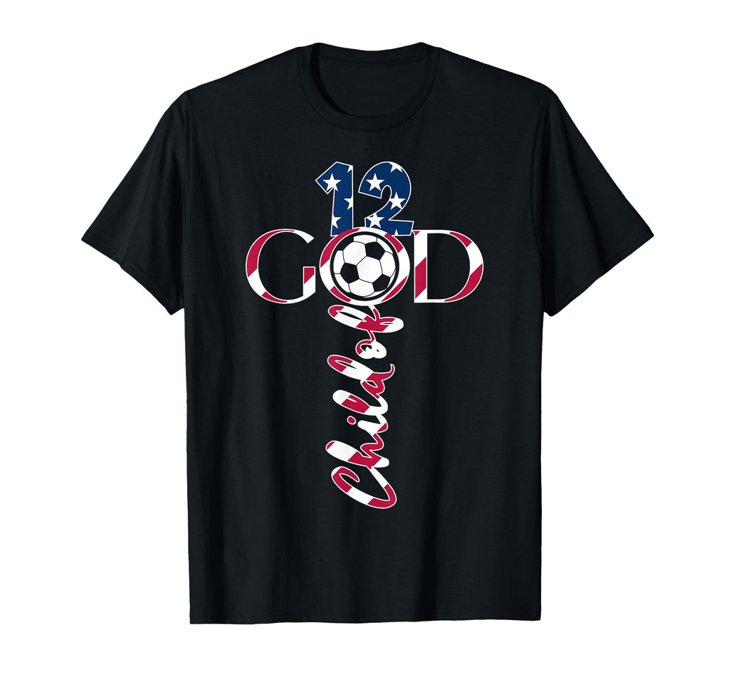 Jesus 12 Years Child God Soccer 12Th T-Shirt - Graphic Print for Adults - T-Shirt, Sweatshirt, Hoodie