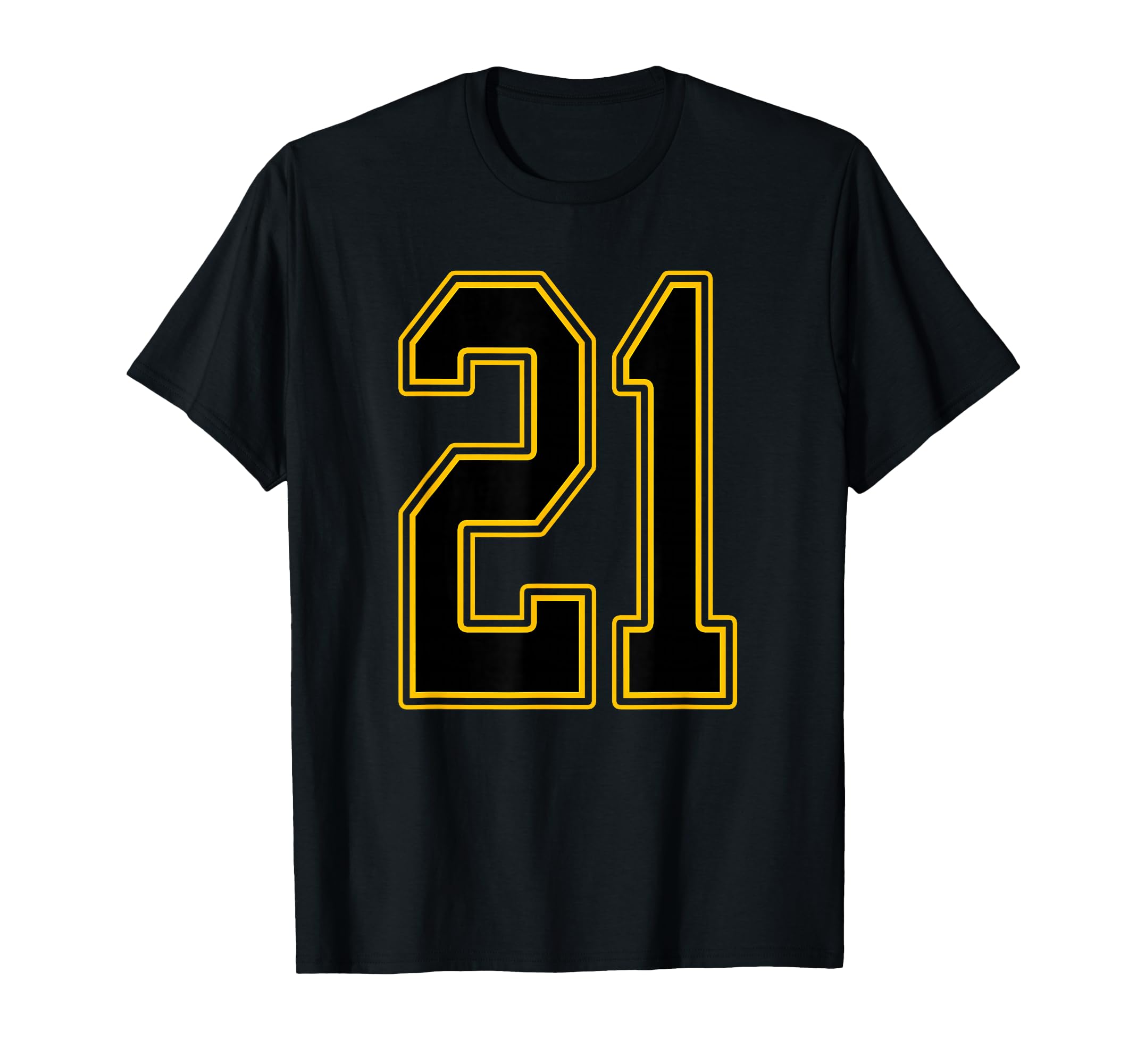 Black And Gold Number 21 Jersey Player T-Shirt - Aesthetic Graphic Unisex - T-Shirt, Sweatshirt, Hoodie