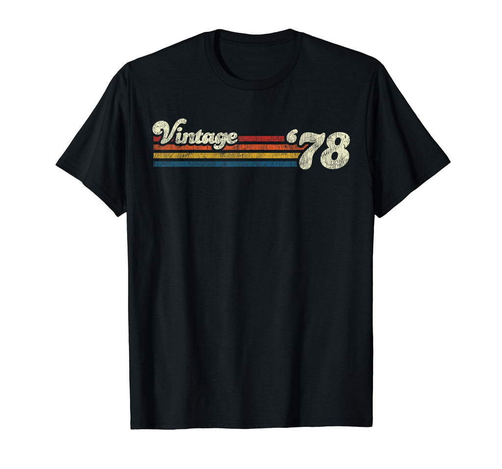 1978 Chest Stripe Birthday T-Shirt - Casual Everyday Wear for Adults - T-Shirt, Sweatshirt, Hoodie