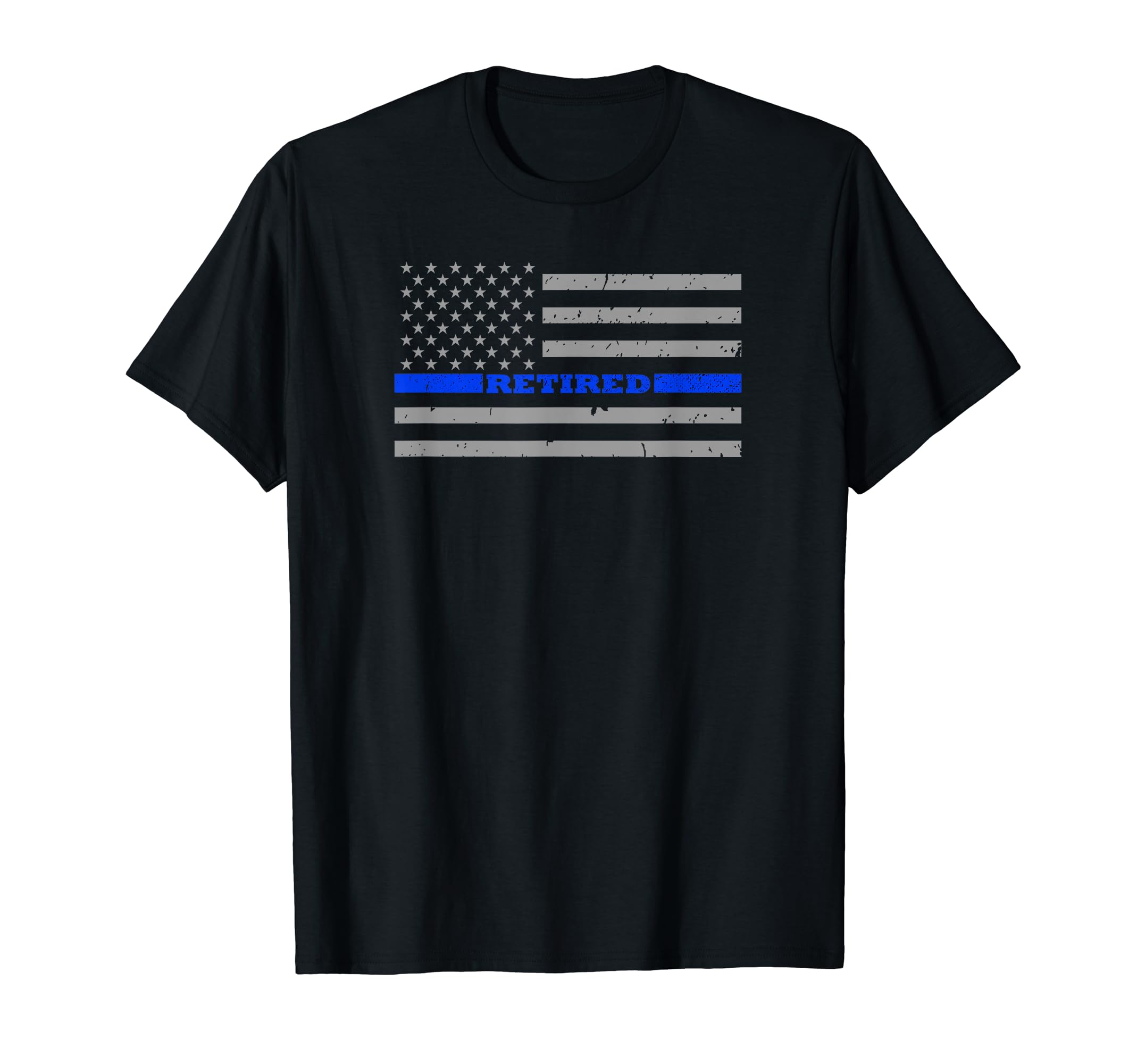Retired Police Officer Thin Blue Line T-Shirt - Streetwear Style Unisex - T-Shirt, Sweatshirt, Hoodie