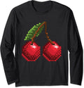 Pixel Cherry I Art Fruits Gamer Retro Artist - Adult & Kids T-Shirts, Sweatshirts & Hoodies apparel design preview 1