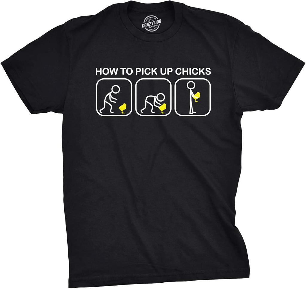 Mens How to Pick Up Chicks Funny Cool Graphic - Adult & Kids T-Shirts, Sweatshirts & Hoodies apparel design preview 1