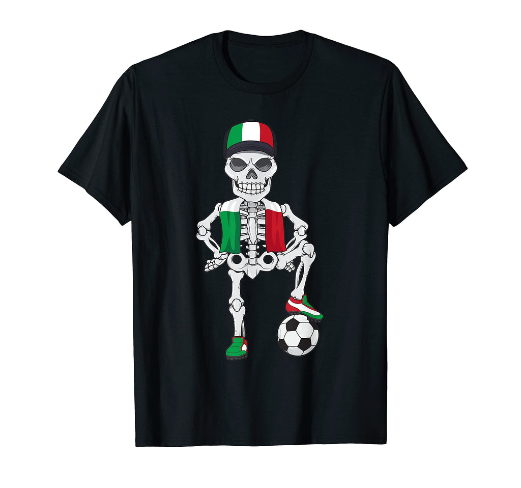 Italy Soccer Skeleton Fan Team T-Shirt - Casual Everyday Wear Unisex - T-Shirt, Sweatshirt, Hoodie