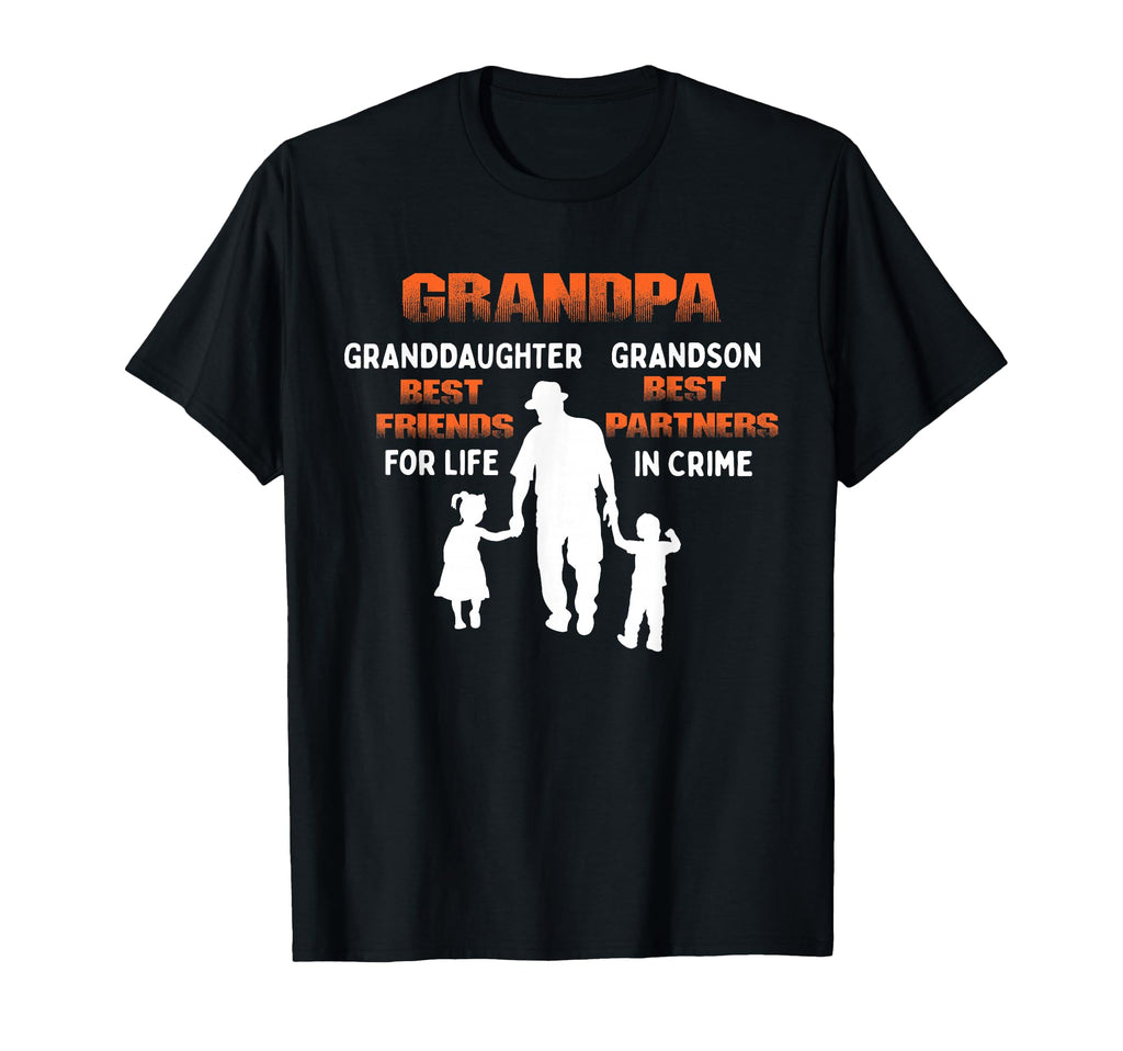 Grandpa Granddaughter Best Friends T-Shirt - Casual Everyday Wear Unisex - T-Shirt, Sweatshirt, Hoodie