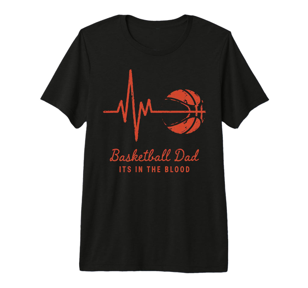 Basketball Heartbeat Basketball Dad Tri T-Shirt - Custom Art Print Unisex - T-Shirt, Sweatshirt, Hoodie