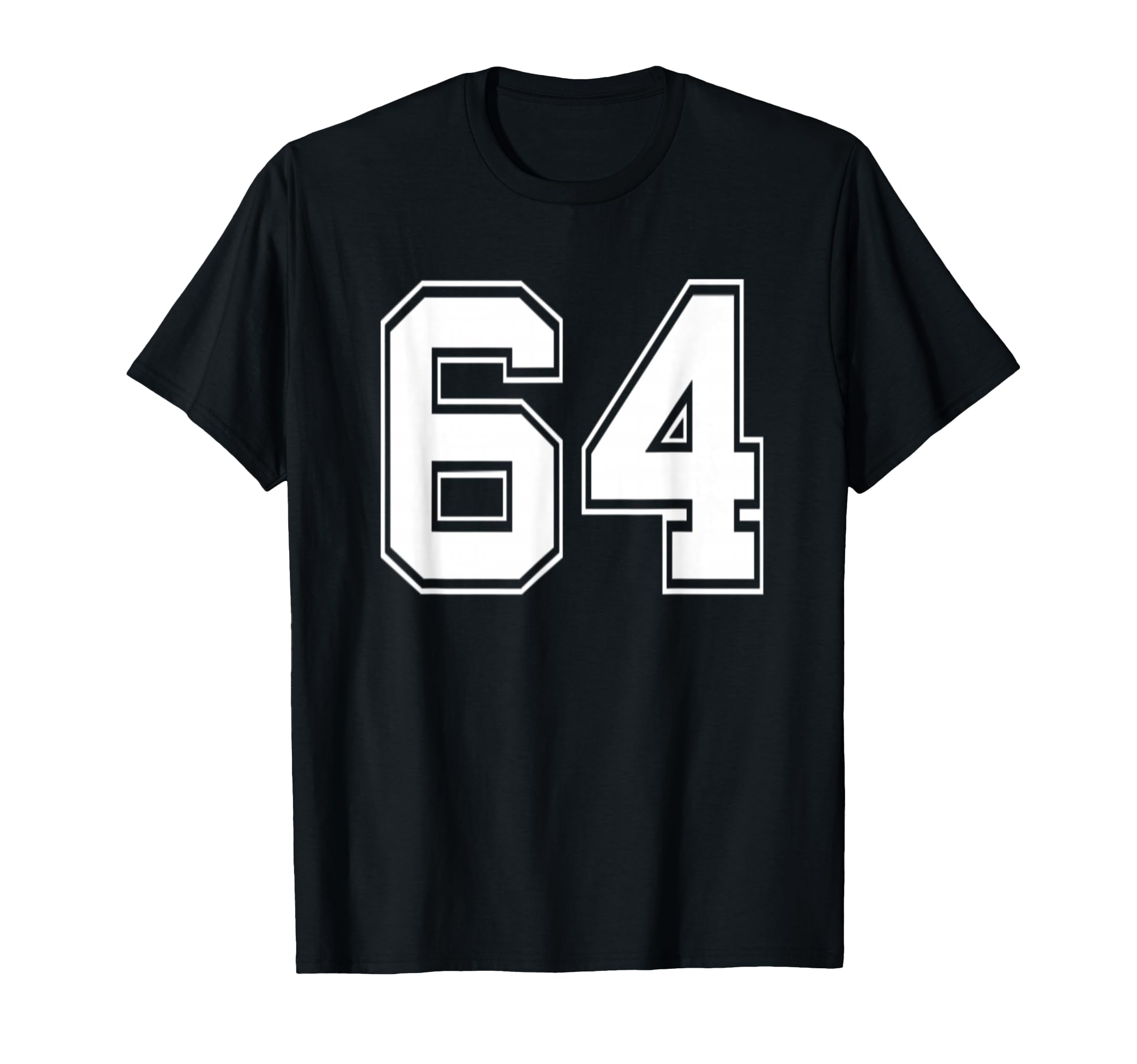 Number 64 Baseball Football Soccer Hockey T-Shirt - Unique Graphic Unisex - T-Shirt, Sweatshirt, Hoodie