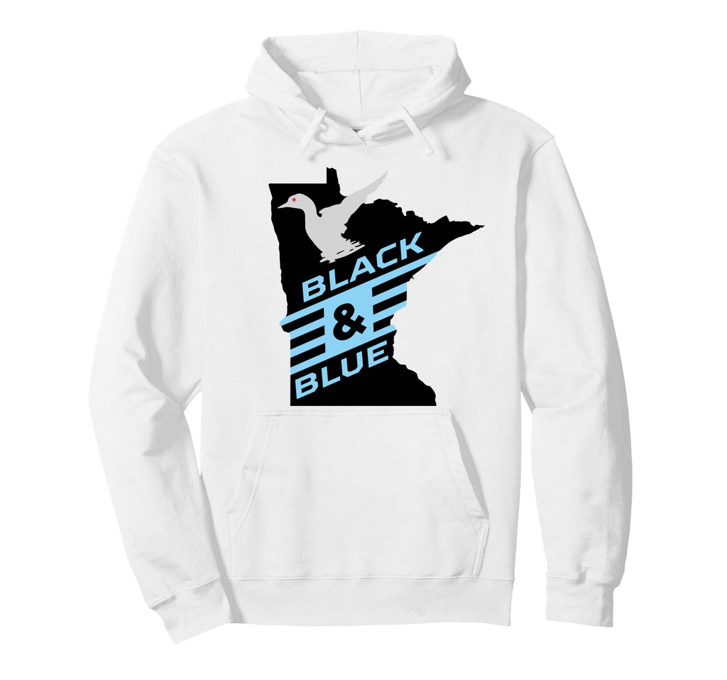 Minnesota Soccer Loon Black Blue Hoodie - Minimalist Print Men Women - T-Shirt, Sweatshirt, Hoodie