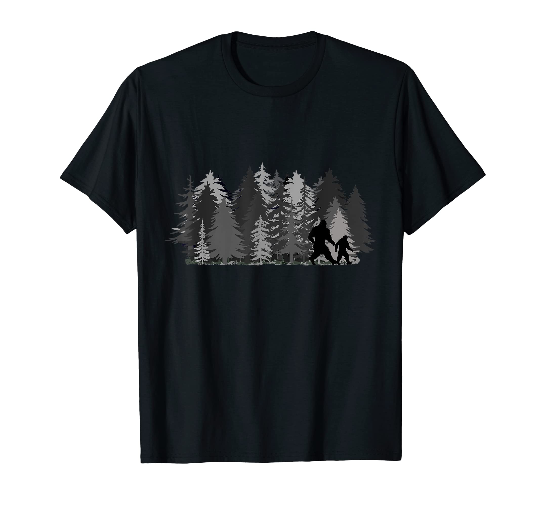 Funny Father And Son Sasquatch Family T-Shirt - Minimalist Print Unisex - T-Shirt, Sweatshirt, Hoodie