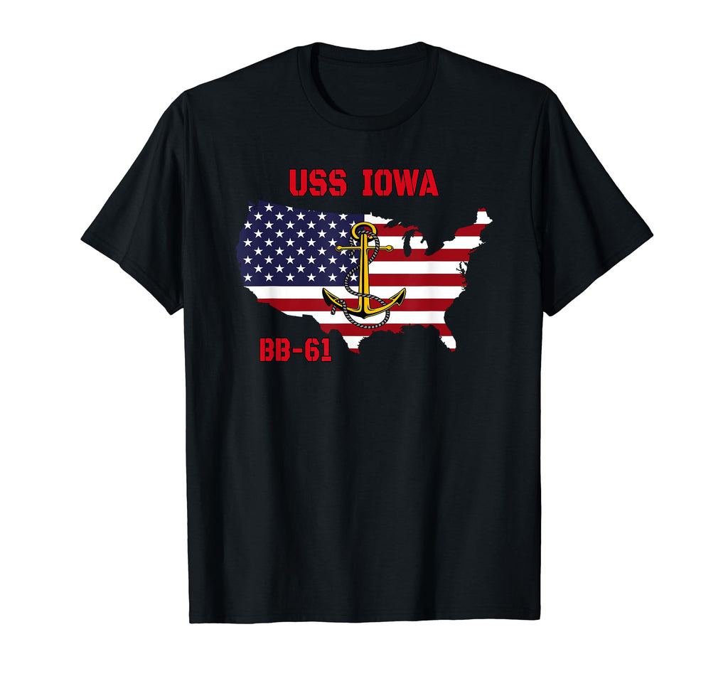 Battleship Uss Iowa Warship Bb 61 T-Shirt - Fun Novelty Design Unisex - T-Shirt, Sweatshirt, Hoodie