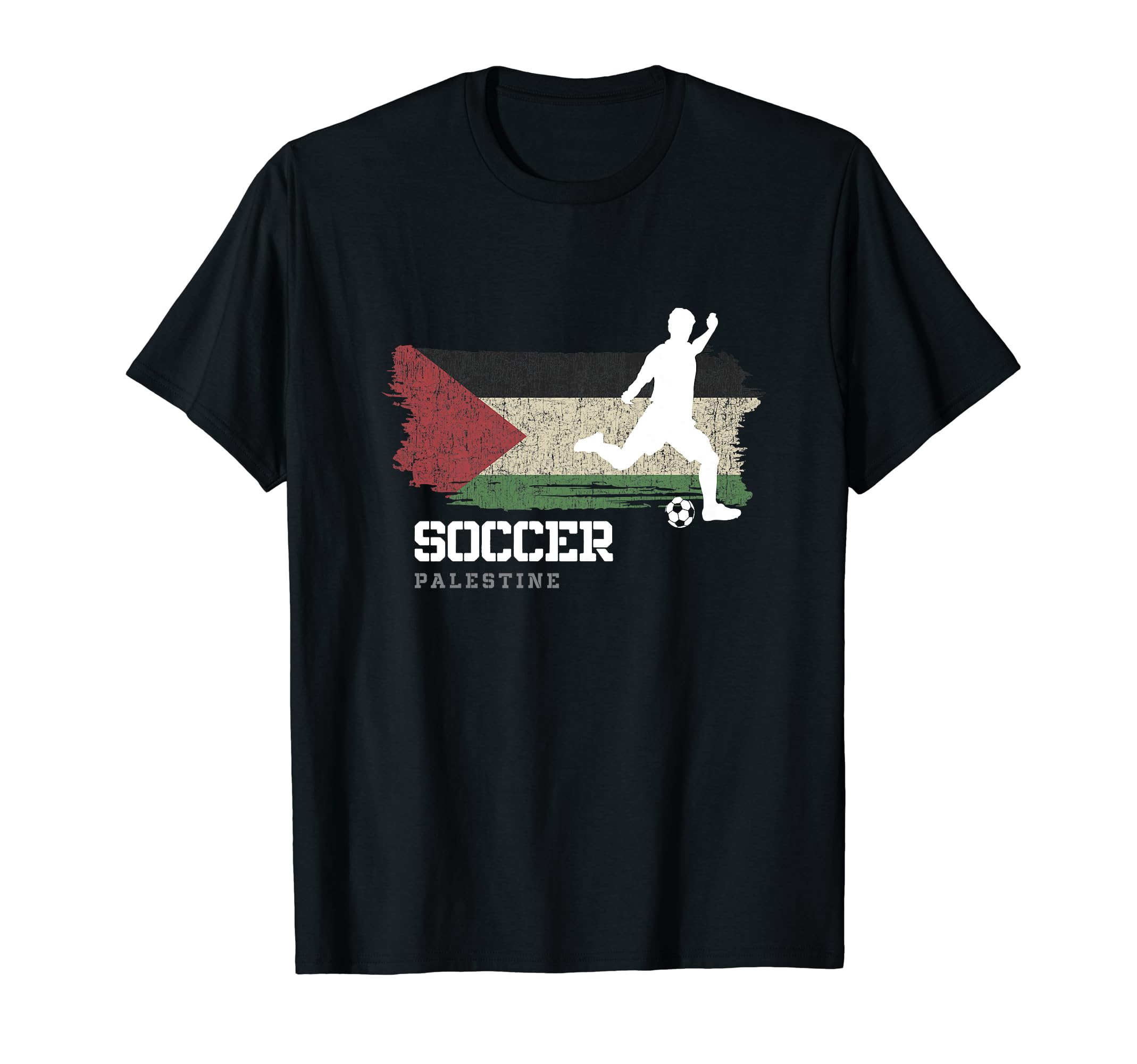 Soccer Palestine Flag Football Team T-Shirt - Custom Art Print for Adults - T-Shirt, Sweatshirt, Hoodie