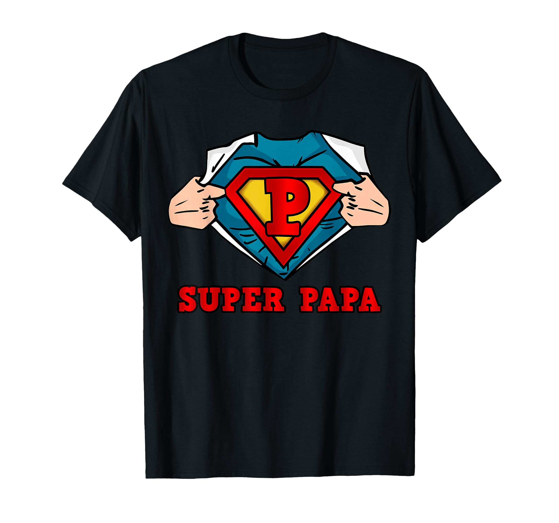 Superhero Super Papa Great Gift Dad T-Shirt - Aesthetic Graphic Men Women - T-Shirt, Sweatshirt, Hoodie