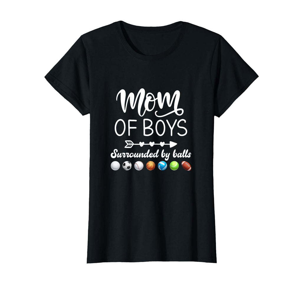 Mom Surrounded Balls Soccer Basketball T-Shirt - Streetwear Style Unisex - T-Shirt, Sweatshirt, Hoodie