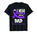 I Wear Purple My Dad Pancreatic T-Shirt - Fun Novelty Design Men Women - T-Shirt, Sweatshirt, Hoodie