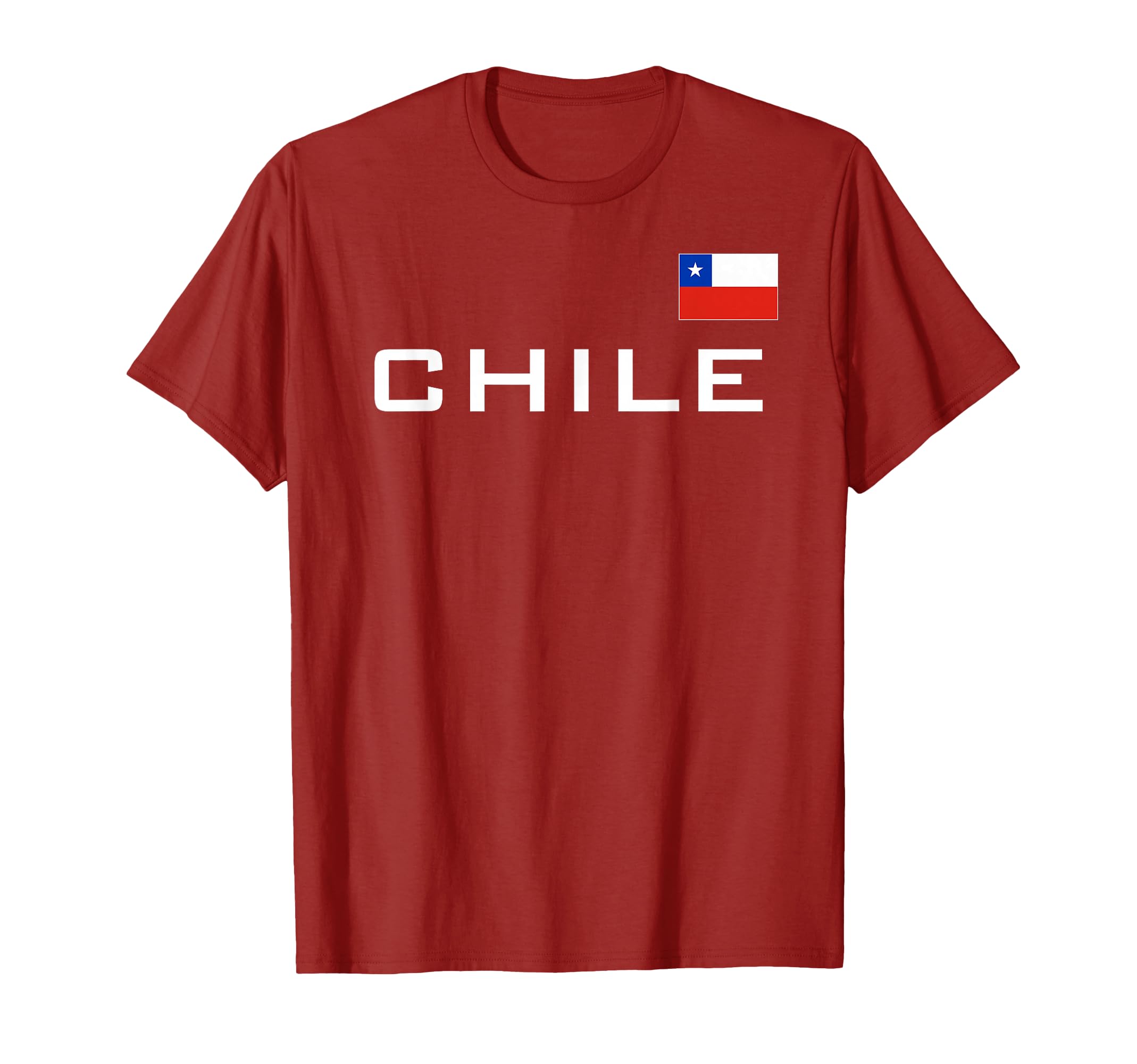 Chile Flag Sports Soccer Football T-Shirt - Minimalist Print Unisex - T-Shirt, Sweatshirt, Hoodie