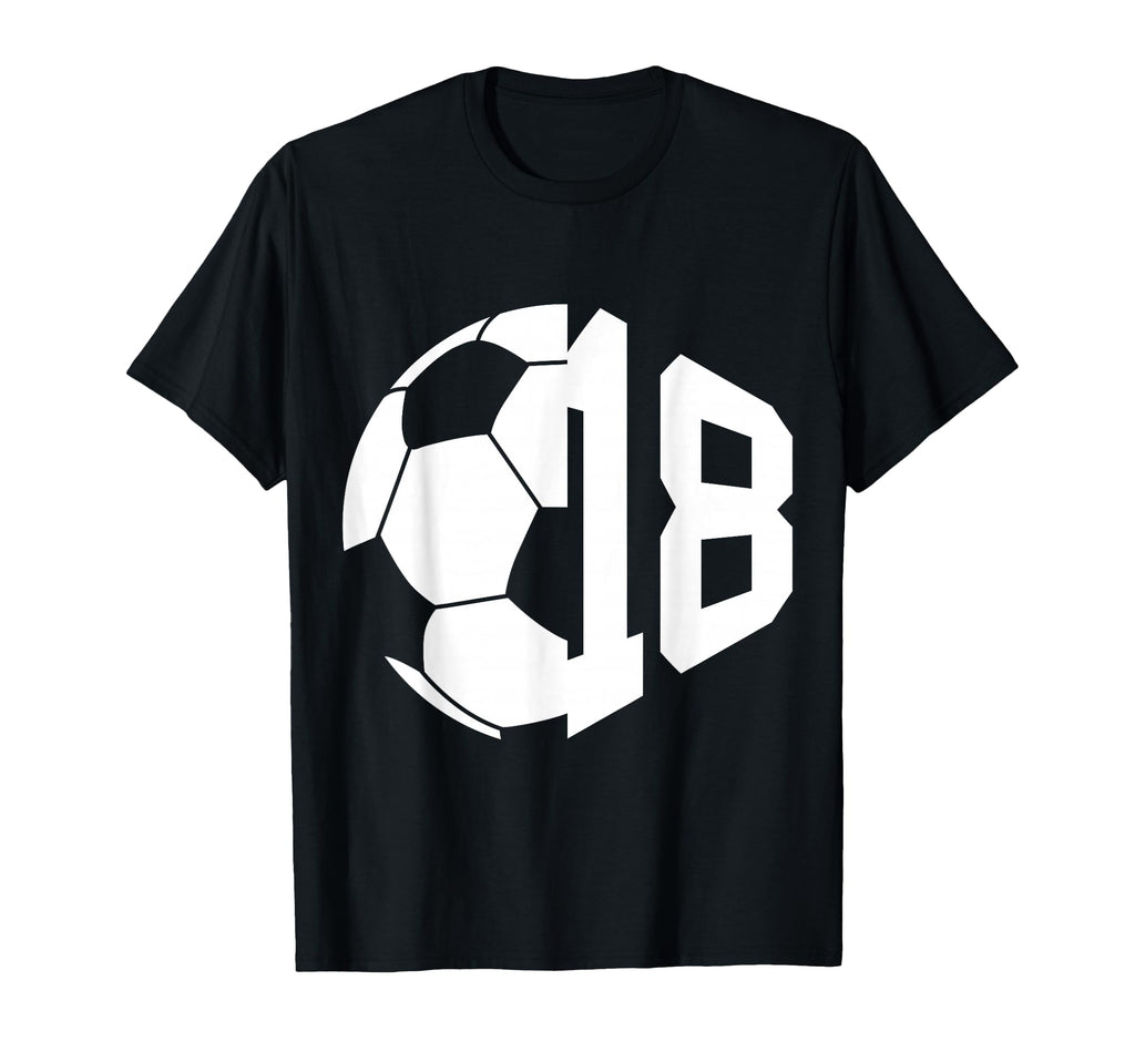 Number 18 Years Soccer 18Th Birthday T-Shirt - Unique Graphic Unisex - T-Shirt, Sweatshirt, Hoodie