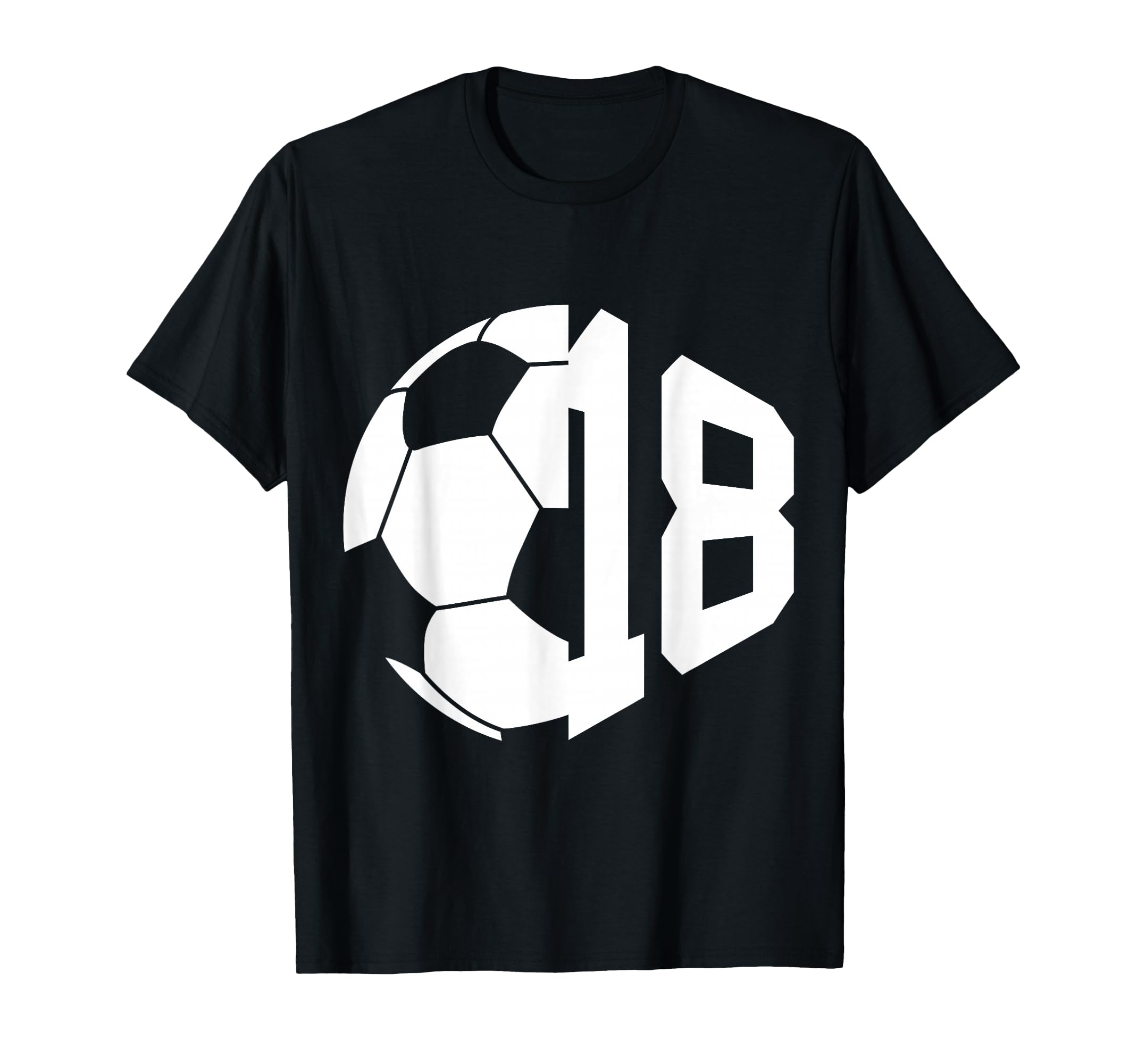 Number 18 Years Soccer 18Th Birthday T-Shirt - Unique Graphic Unisex - T-Shirt, Sweatshirt, Hoodie