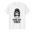 Game Day Vibes Funny Soccer Messy Bun T-Shirt - Custom Art Print Unisex - T-Shirt, Sweatshirt, Hoodie