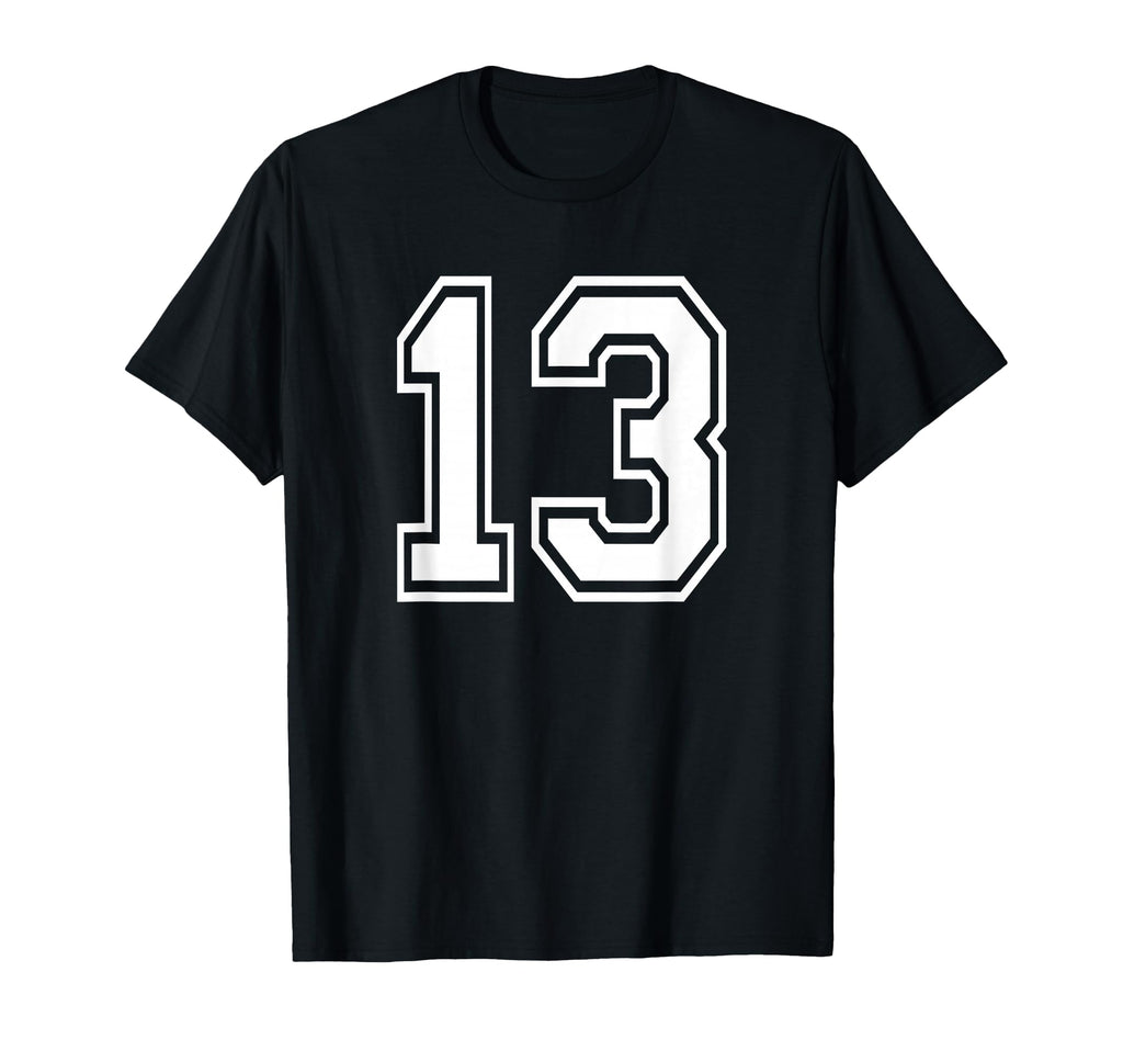 Number 13 Numbered Uniform Sports Jersey T-Shirt - Custom Art Print Unisex - T-Shirt, Sweatshirt, Hoodie