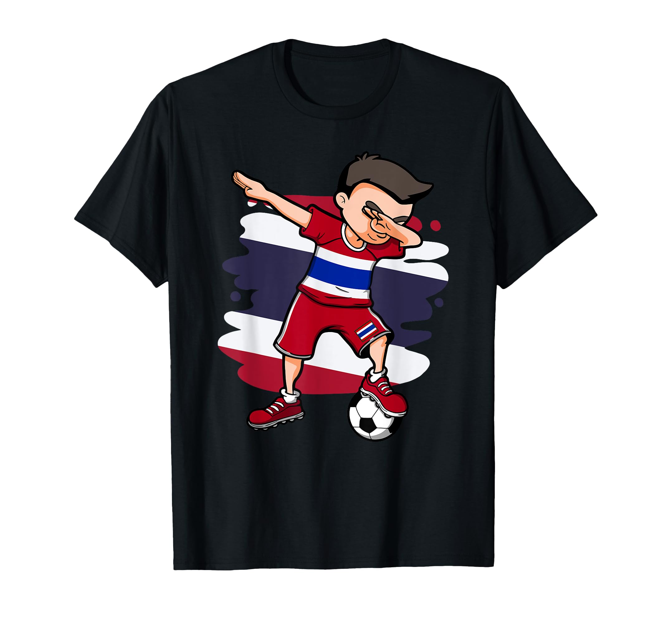 Dabbing Soccer Thailand Jersey Thai T-Shirt - Aesthetic Graphic for Adults - T-Shirt, Sweatshirt, Hoodie