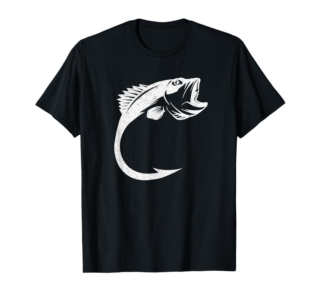 Fish Hook Minimal Art Fishing Lover T-Shirt - Novelty Apparel for Adults - T-Shirt, Sweatshirt, Hoodie