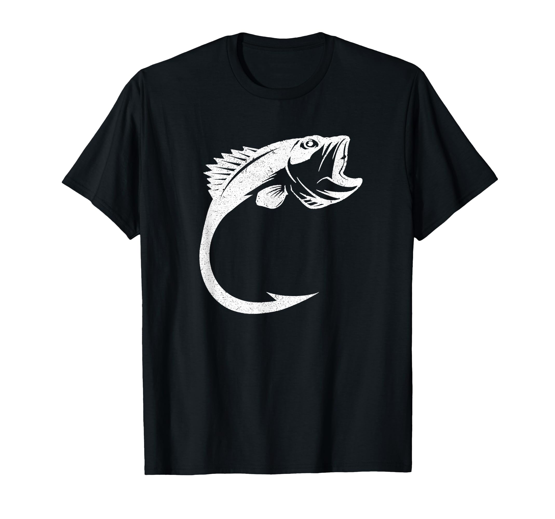 Fish Hook Minimal Art Fishing Lover T-Shirt - Novelty Apparel for Adults - T-Shirt, Sweatshirt, Hoodie