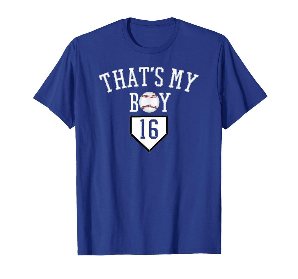 16 Thats My Baseball Number Jersey T-Shirt - Minimalist Print for Adults - T-Shirt, Sweatshirt, Hoodie
