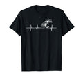 Flat Track Motorcycle Heartbeat Racing T-Shirt - Minimalist Print Unisex - T-Shirt, Sweatshirt, Hoodie