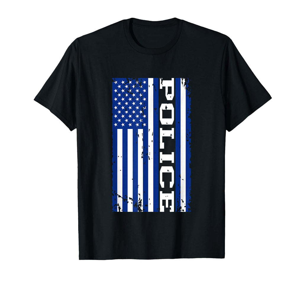 Police Officer Usa American Flag T-Shirt - Trendy Graphic Unisex - T-Shirt, Sweatshirt, Hoodie