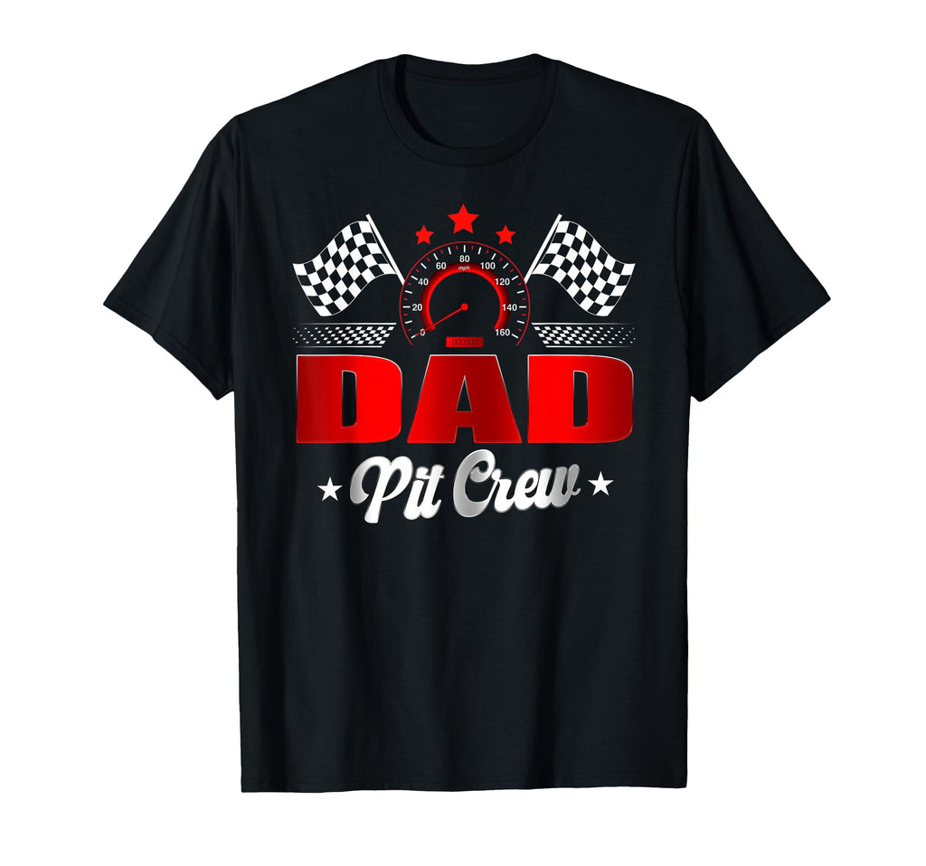 Dad Pit Crew Race Car Birthday Family T-Shirt - Trendy Graphic for Adults - T-Shirt, Sweatshirt, Hoodie